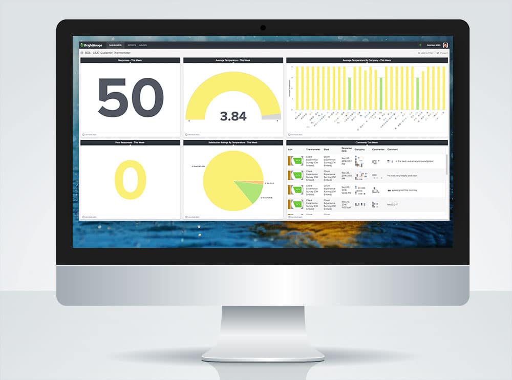 brightgauge customer thermometer survey