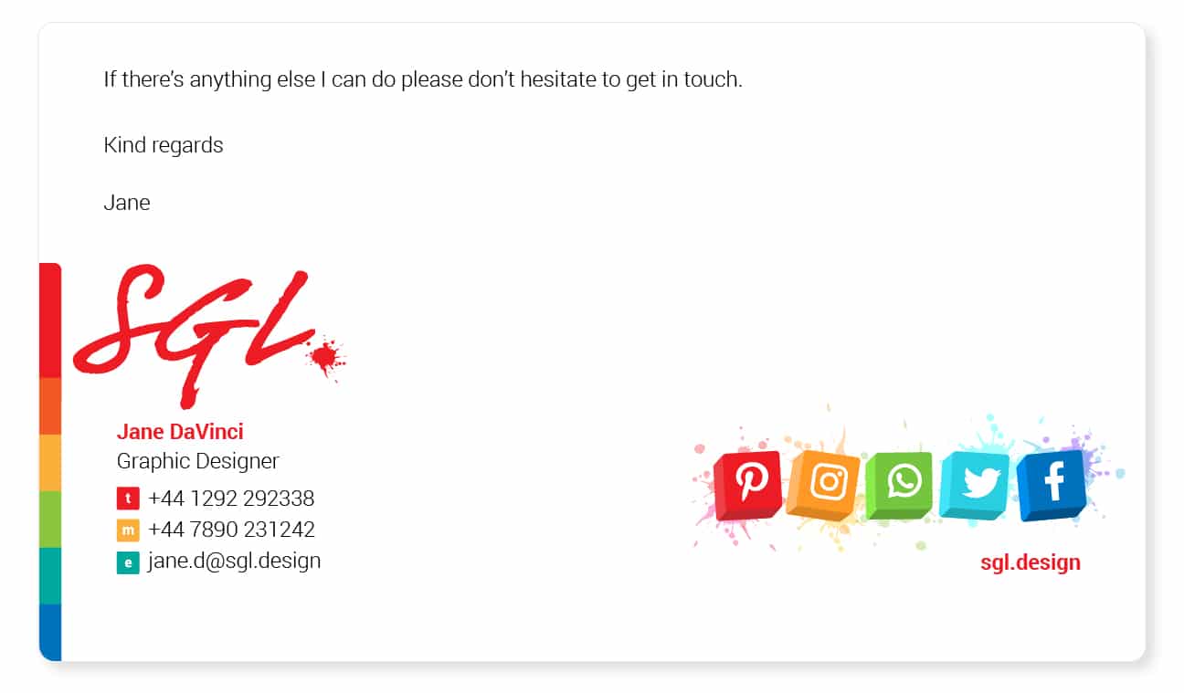 cool email signatures color