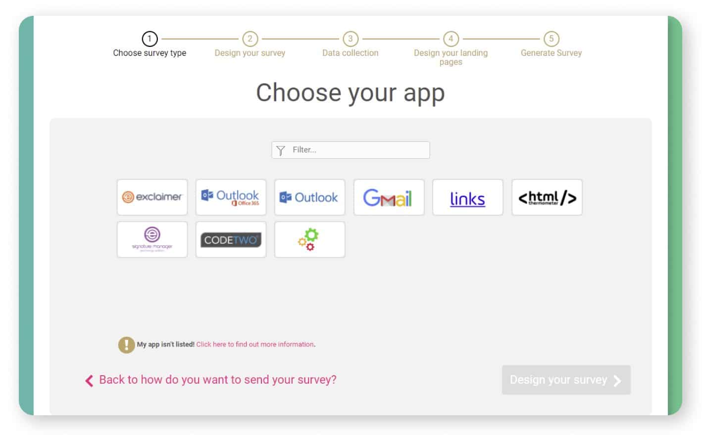 survey app integrations