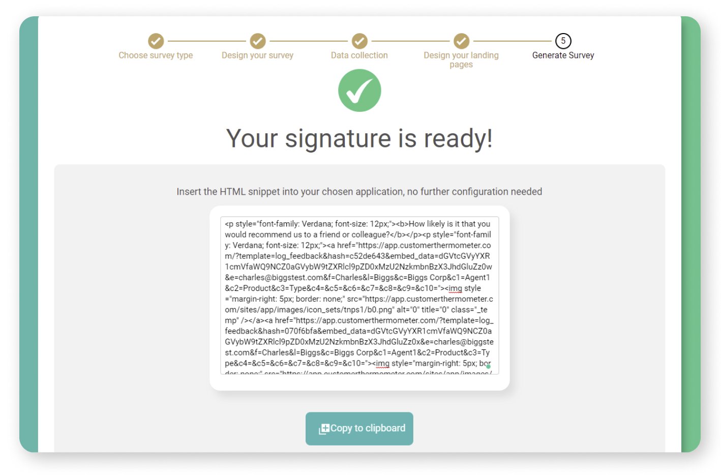 nps survey embed
