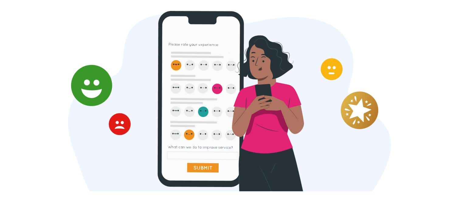 rating an experience on mobile