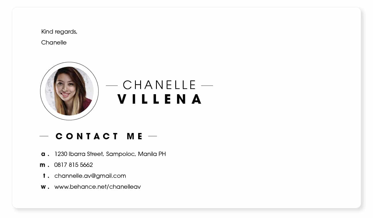 simple picture email signature