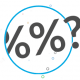 Percentage signs and question mark