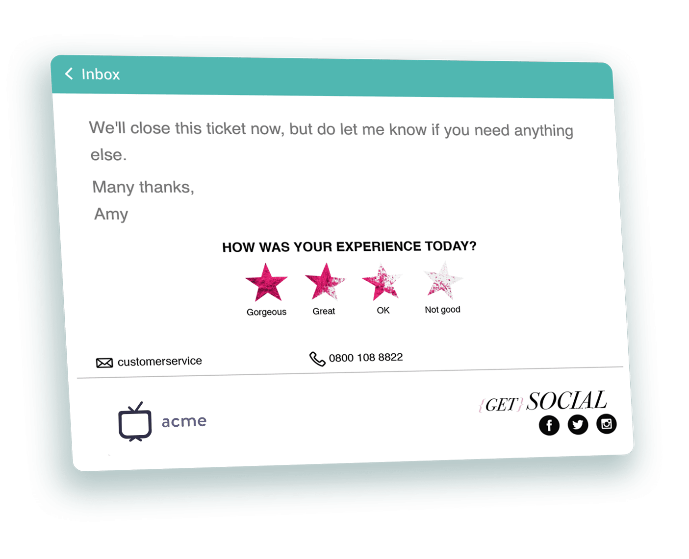 ServiceNow survey stars feedback