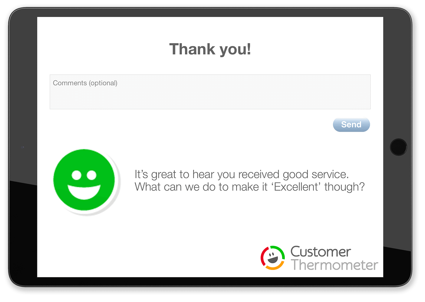 ipad tablet landing page customer satisfaction