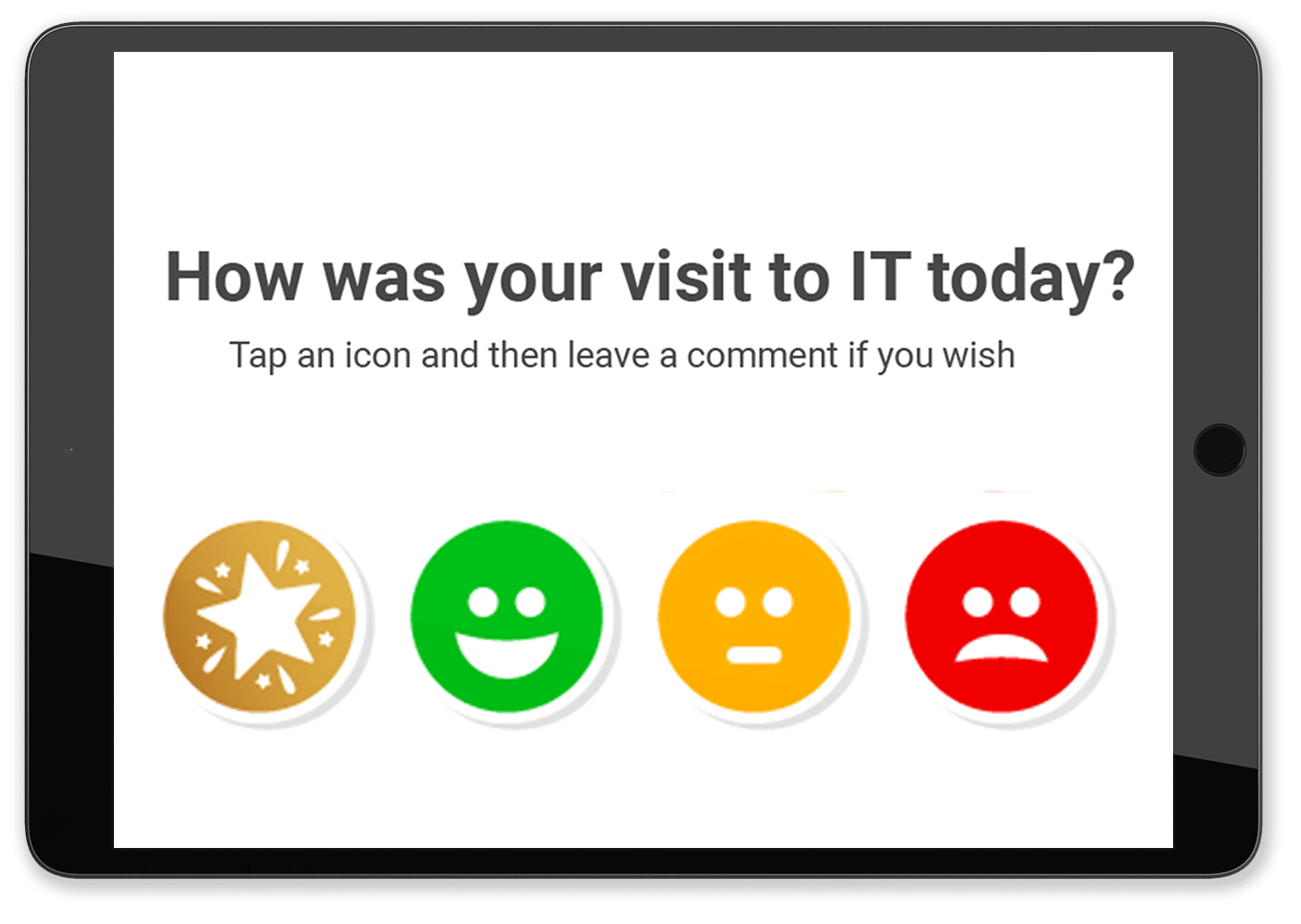tablet ipad customer survey mock up ct