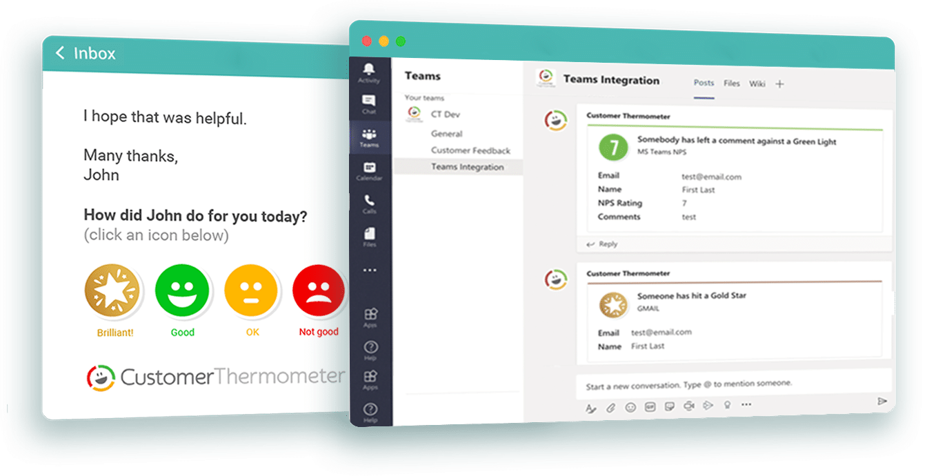 ms teams customer thermometer